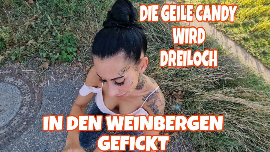 DIE GEILE CANDY WIRD DREILOCH IN DEN WEINBERGEN GEFICKT