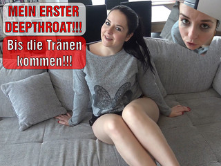 Mein erster Deepthroat - bis die Tränen kommen!!!