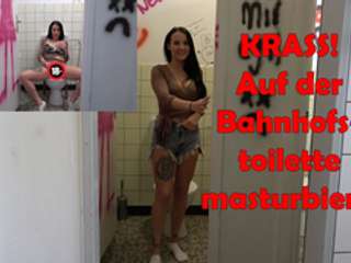 KRASS! Auf der Bahnhofstoilette masturbiert!